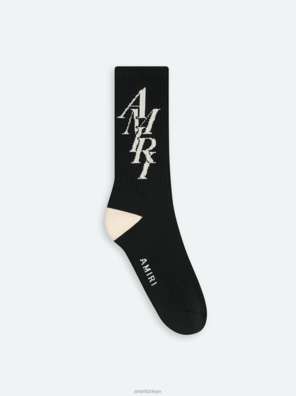 marka yığını çorap üniseks AMIRI siyah Aksesuarlar 0864L444